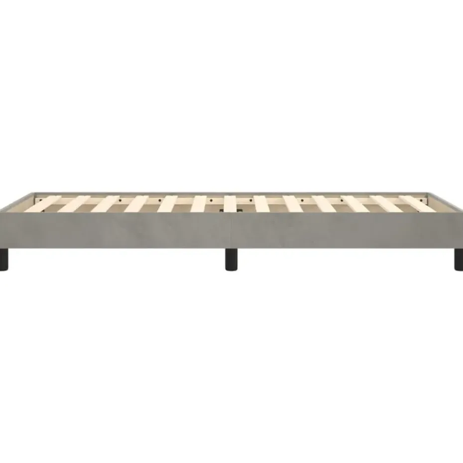 vidaXL - Bed frame zonder matras - Lichtgrijs - Fluweel - 80x200 cm