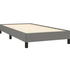 vidaXL - Bed frame zonder matras - Grijs en zwart - Stof - 80x200 cm