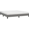 vidaXL - Bed frame zonder matras - Donkergrijs - Stof - 160x200 cm