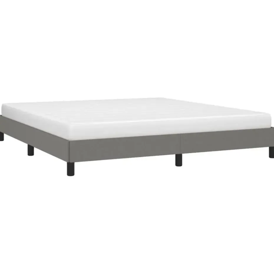 vidaXL - Bed frame zonder matras - Donkergrijs - Stof - 160x200 cm