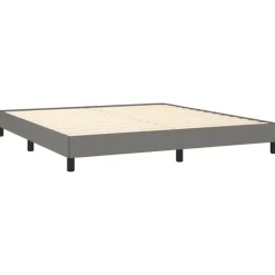 vidaXL - Bed frame zonder matras - Donkergrijs - Stof - 160x200 cm