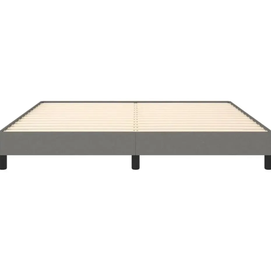 vidaXL - Bed frame zonder matras - Donkergrijs - Stof - 160x200 cm