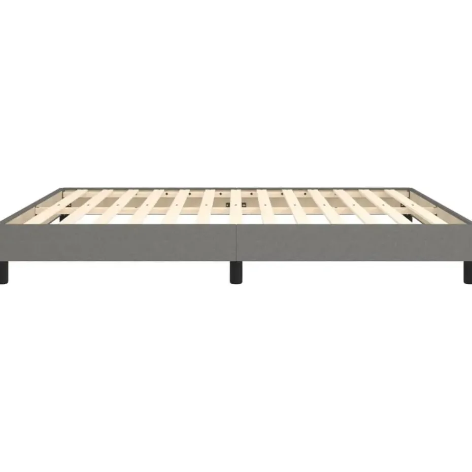 vidaXL - Bed frame zonder matras - Donkergrijs - Stof - 160x200 cm