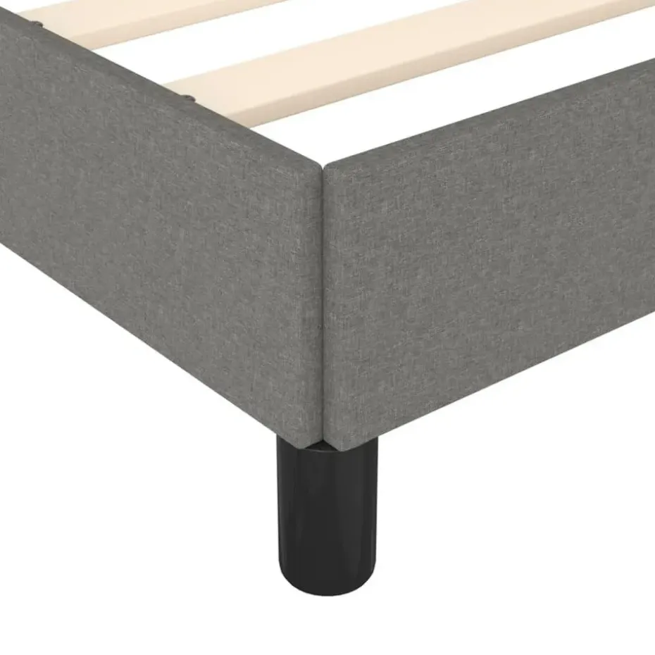 vidaXL - Bed frame zonder matras - Donkergrijs - Stof - 160x200 cm