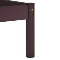 vidaXL - Bed met hoofdeinde - Donkerbruin - Massief grenenhout - 140x200 cm