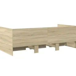 vidaXL - Bed met lades - Sonoma eikenkleurig - Hout - 90 x 200 cm