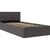 vidaXL - Bed met opbergruimte - Hydraulische - Donkergrijs - Stof - 100x200 cm