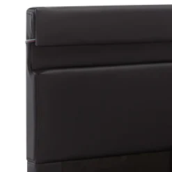 vidaXL - Bed met opbergruimte incl. LED - zwart - Kunstleer - 120x200 cm