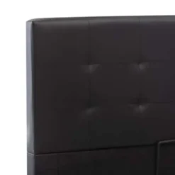 vidaXL - Bed met opbergruimte - Hydraulisch - Zwart - Kunstleer - 140x200 cm
