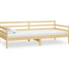 vidaXL - Bedbank - Naturel - Massief grenenhout - 90x200 cm