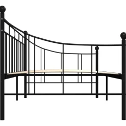 vidaXL - Bedbank excl lade - Zwart - Metaal - 90 x 200 cm