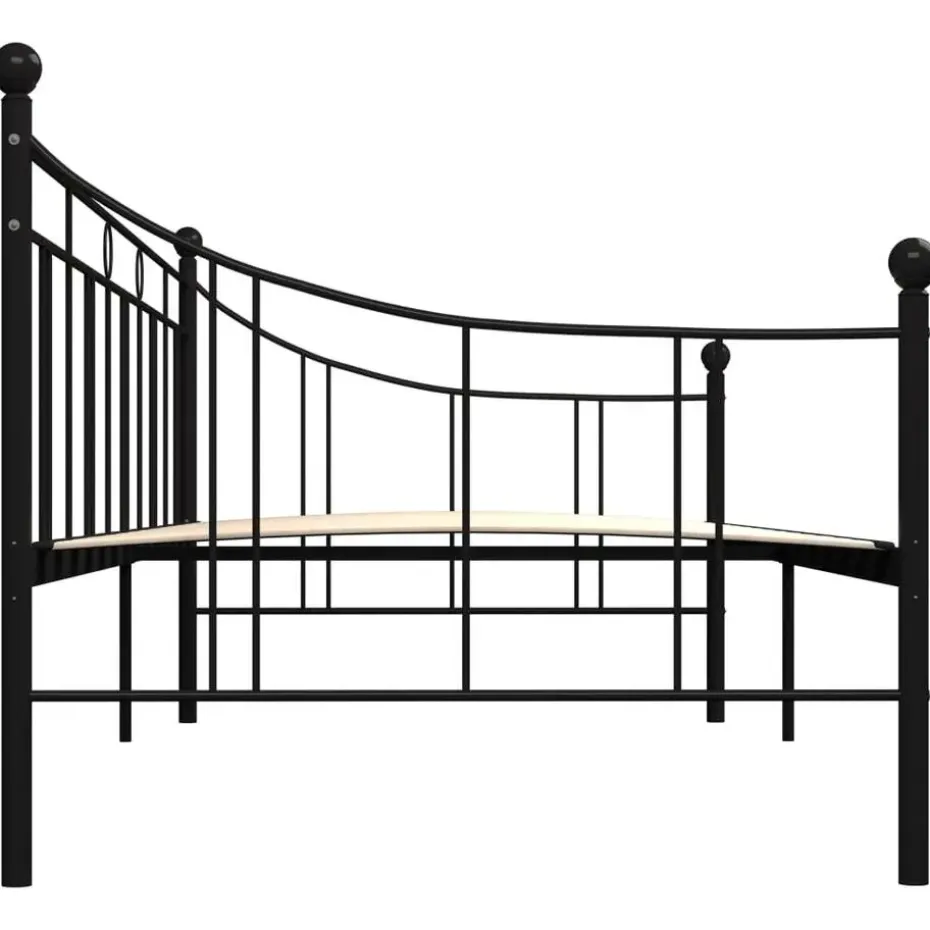 vidaXL - Bedbank excl lade - Zwart - Metaal - 90 x 200 cm