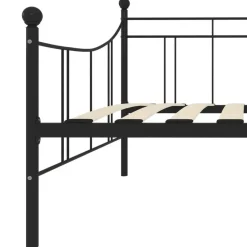 vidaXL - Bedbank excl lade - Zwart - Metaal - 90 x 200 cm