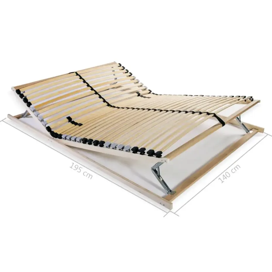 vidaXL - Bedbodem - Bruin - Hout - 140 x 200 cm