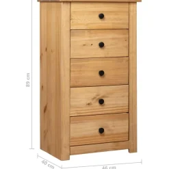 vidaXL - Bijzetkast - Bruin - Grenenhout