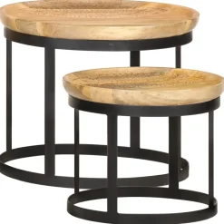 vidaXL - Bijzettafel - Bruin - Hout