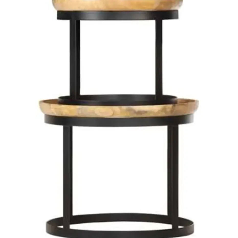 vidaXL - Bijzettafel - Bruin - Hout