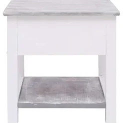 vidaXL - Bijzettafel - Grijs - Hout