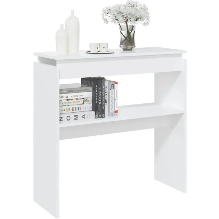 vidaXL - Bijzettafel - Wit - Bewerkt hout