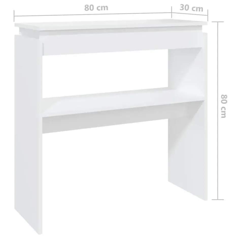 vidaXL - Bijzettafel - Wit - Bewerkt hout