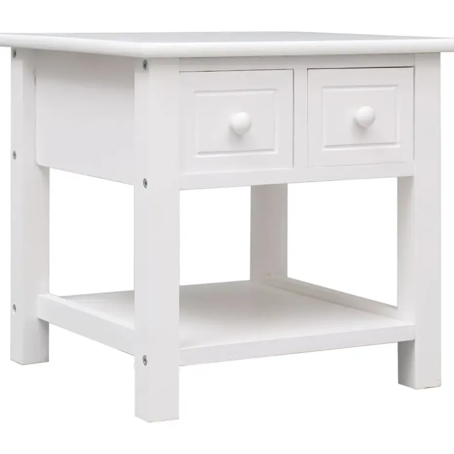 vidaXL - Bijzettafel - Wit - Hout