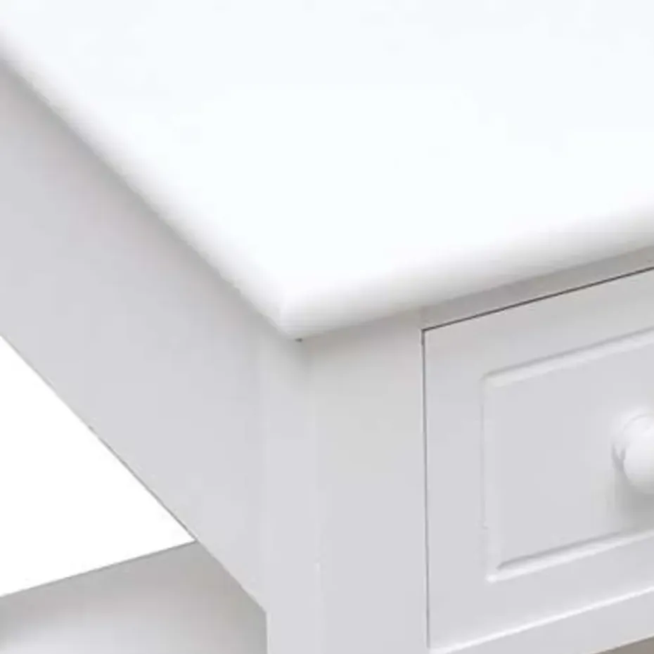 vidaXL - Bijzettafel - Wit - Hout