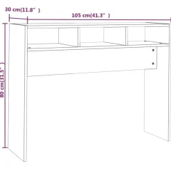 vidaXL - Bijzettafel - Wit - Bewerkt hout