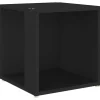 vidaXL - Bijzettafel - Zwart - Bewerkt hout - 33 x 33 x 34.5 cm