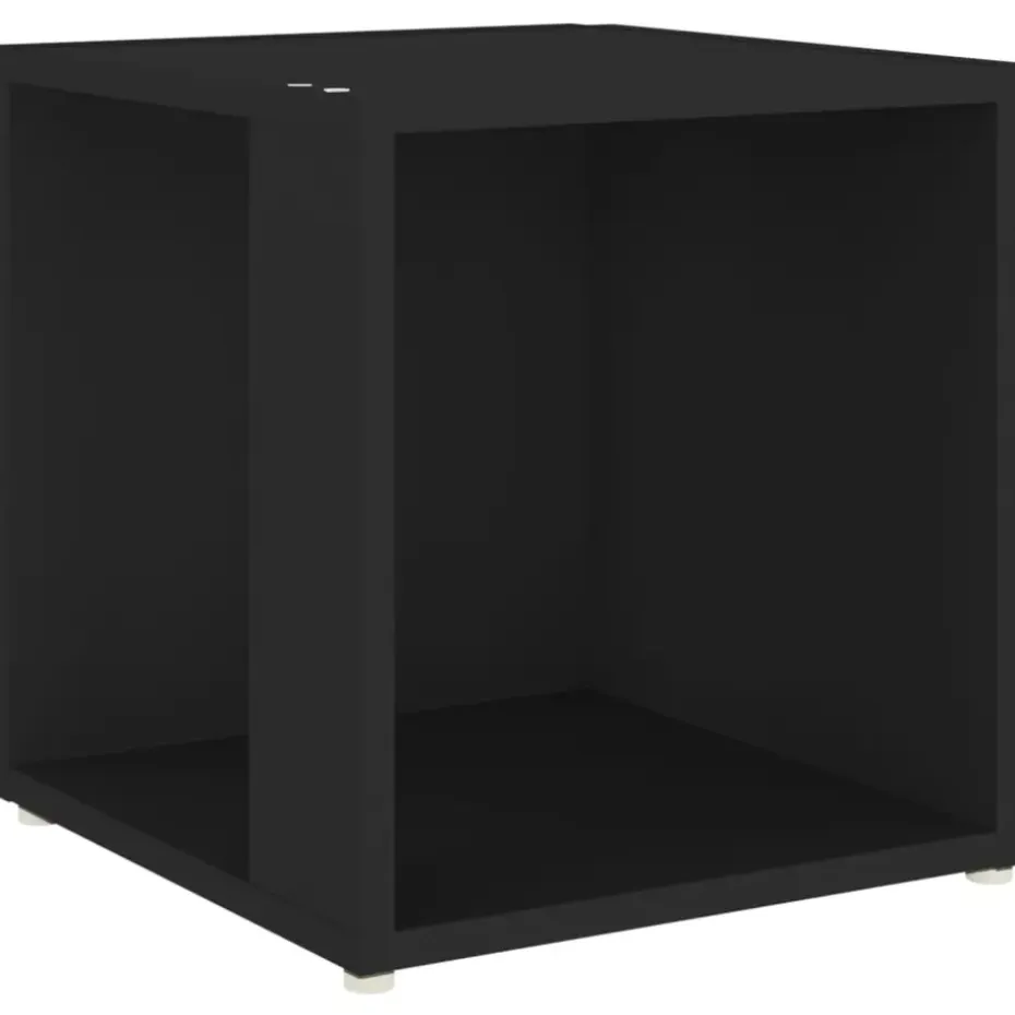 vidaXL - Bijzettafel - Zwart - Bewerkt hout - 33 x 33 x 34.5 cm