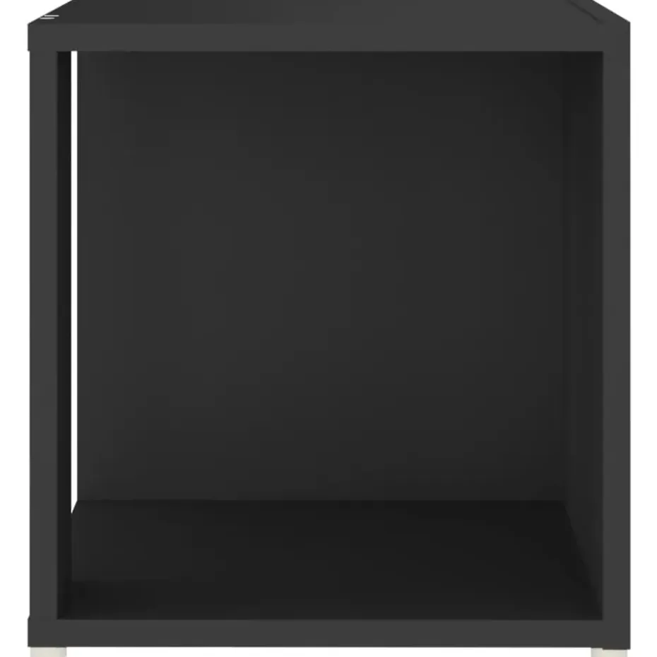 vidaXL - Bijzettafel - Zwart - Bewerkt hout - 33 x 33 x 34.5 cm