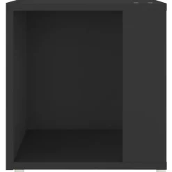 vidaXL - Bijzettafel - Zwart - Bewerkt hout - 33 x 33 x 34.5 cm