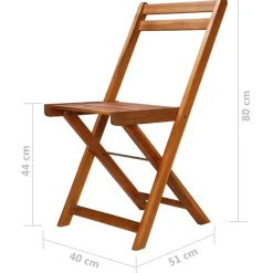 vidaXL - Bistro Set - Bruin - Hout