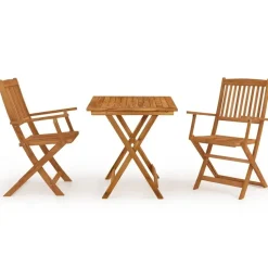vidaXL - Bistroset - Bruin - Acaciahout - 3 stuks
