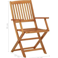 vidaXL - Bistroset - Bruin - Acaciahout - 3 stuks