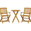 vidaXL - Bistroset - Bruin - Acaciahout - 60 cm - 3 stuks