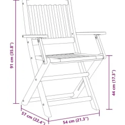 vidaXL - Bistroset - Bruin - Acaciahout - 60 cm - 3 stuks