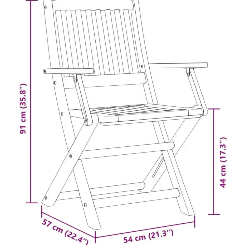 vidaXL - Bistroset - Bruin - Acaciahout - 60 cm - 3 stuks