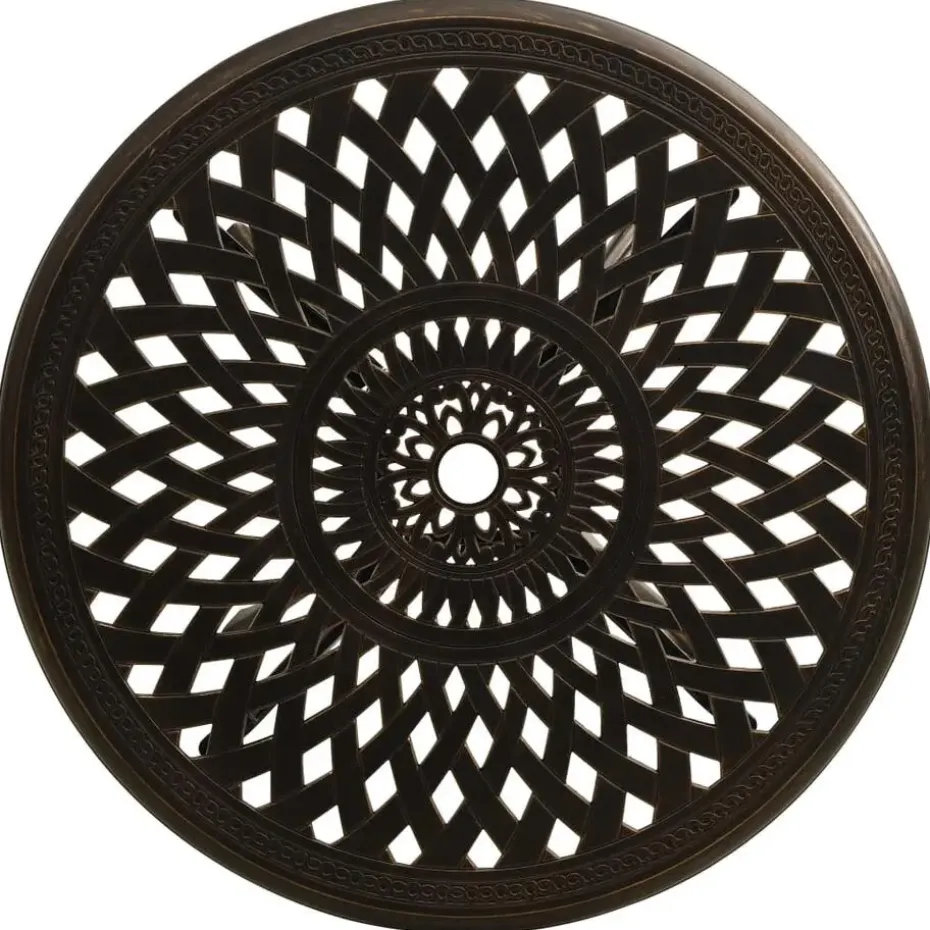 vidaXL - Bistroset - Bruin - Aluminium