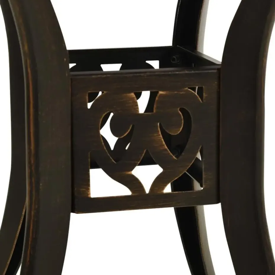 vidaXL - Bistroset - Bruin - Aluminium
