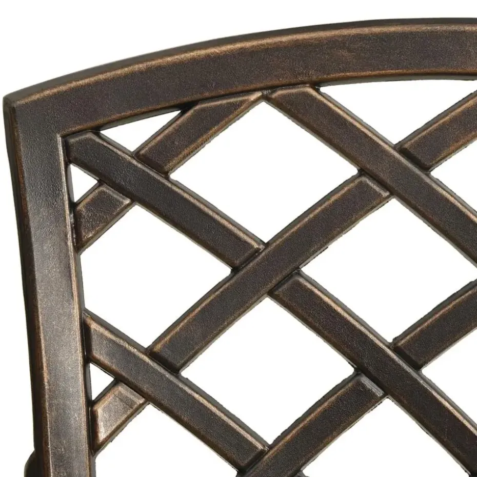 vidaXL - Bistroset - Bruin - Aluminium