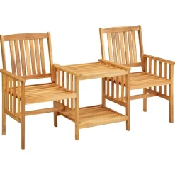vidaXL - Bistroset - Bruin - Hout