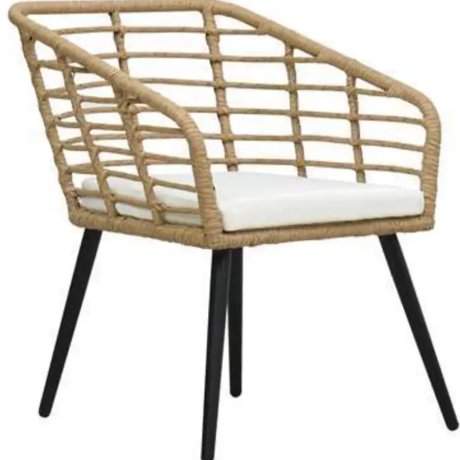 vidaXL - Bistroset - Bruin - Poly rattan