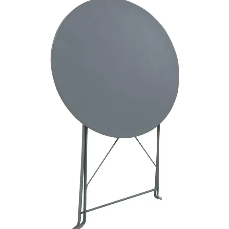 vidaXL - Bistroset - Grijs - Staal - 3 stuks
