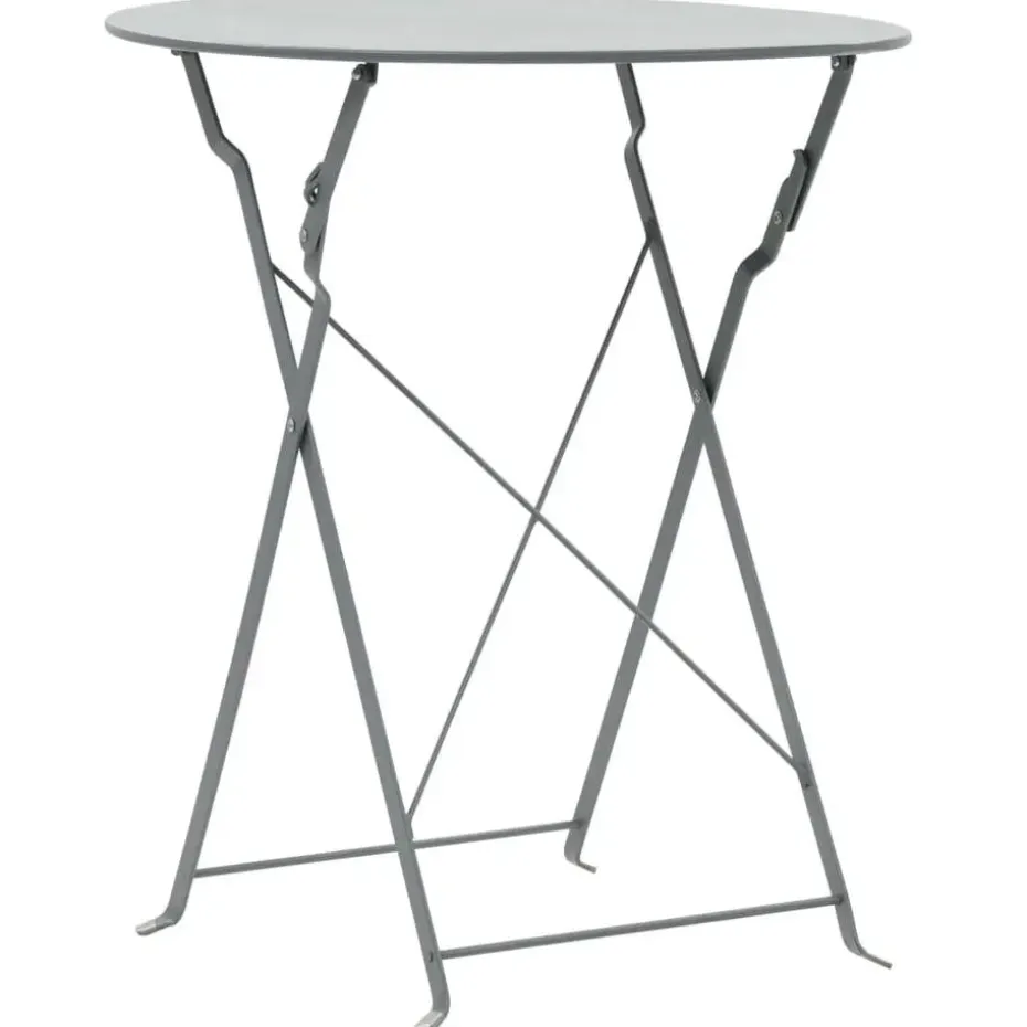 vidaXL - Bistroset - Grijs - Staal - 3 stuks