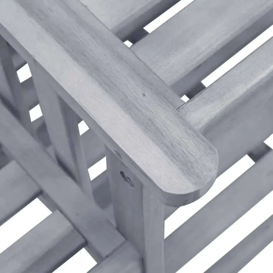 vidaXL - Bistroset - Grijs - Hout - 159x61x92 cm
