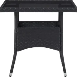 vidaXL - Bistroset - Zwart - Poly rattan