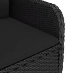 vidaXL - Bistroset - Zwart - Poly rattan