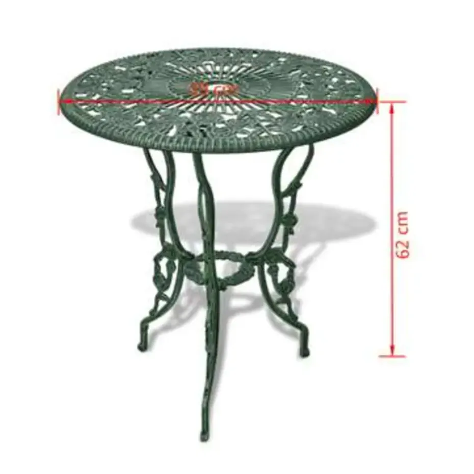 vidaXL - Bistroset Bistrosets - Groen - Aluminium