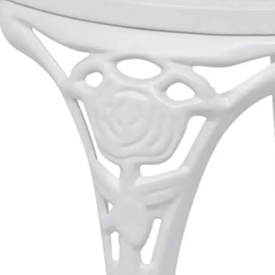 vidaXL - Bistroset Bistrosets - Wit - Aluminium
