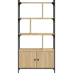 vidaXL - Boekenkast - Bruin - Bewerkt hout